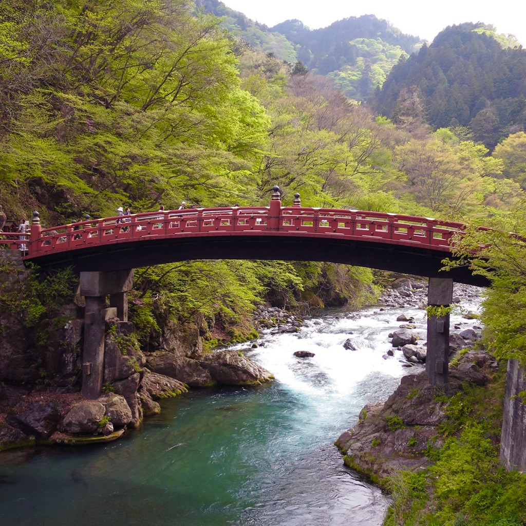 Famous red bridge Nikko Tochigi